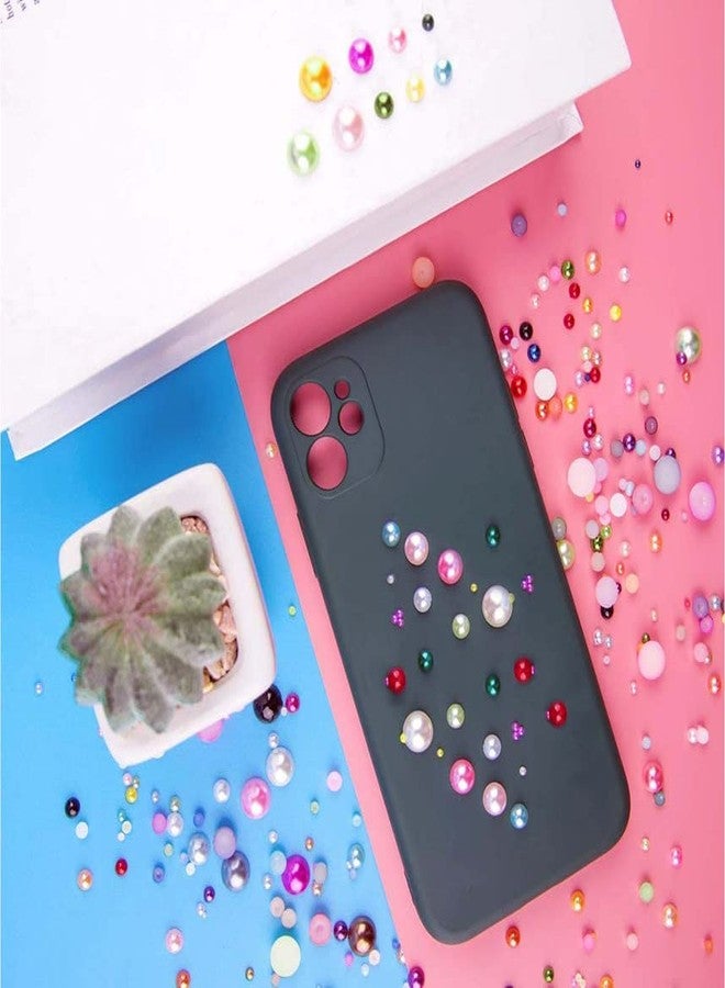 دي آي واي كرافتس مجموعة 450 قطعة من اللؤلؤ الصناعي المسطح متعدد الألوان، مصنوع من مادة ABS اللامعة، بألوان متنوعة، وأحجام مختلفة، مناسبة للأعمال اليدوية والمجوهرات. - Image 5